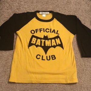 Black and yellow Batman shirt